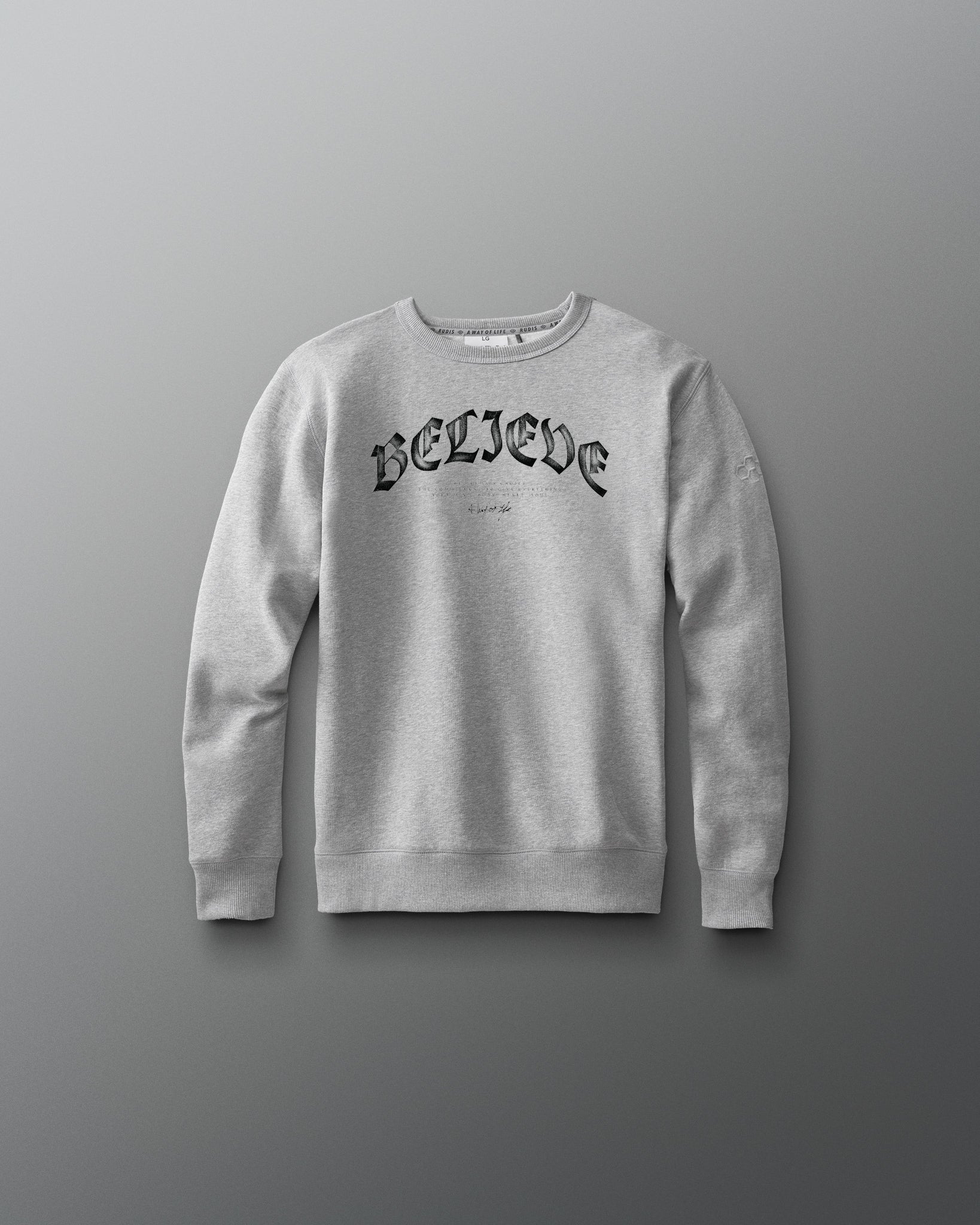 Blackletter Believe Youth Comfort Fleece Crewneck