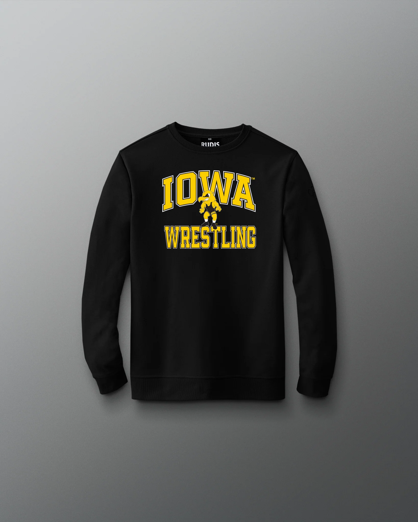 Iowa Wrestling Herky Arched Terry Youth Crewneck