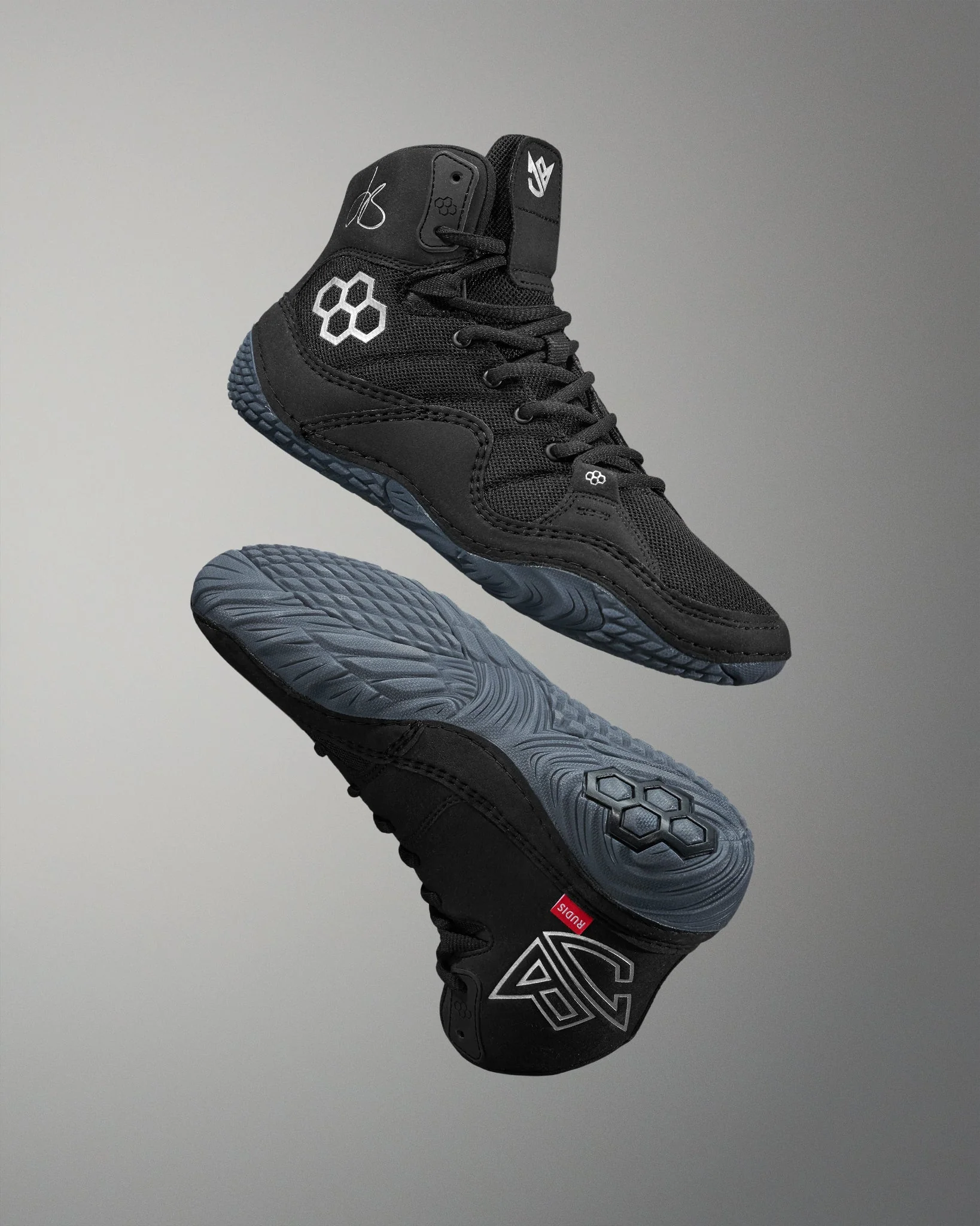 JB1 Adult Wrestling Shoes - Black Metal