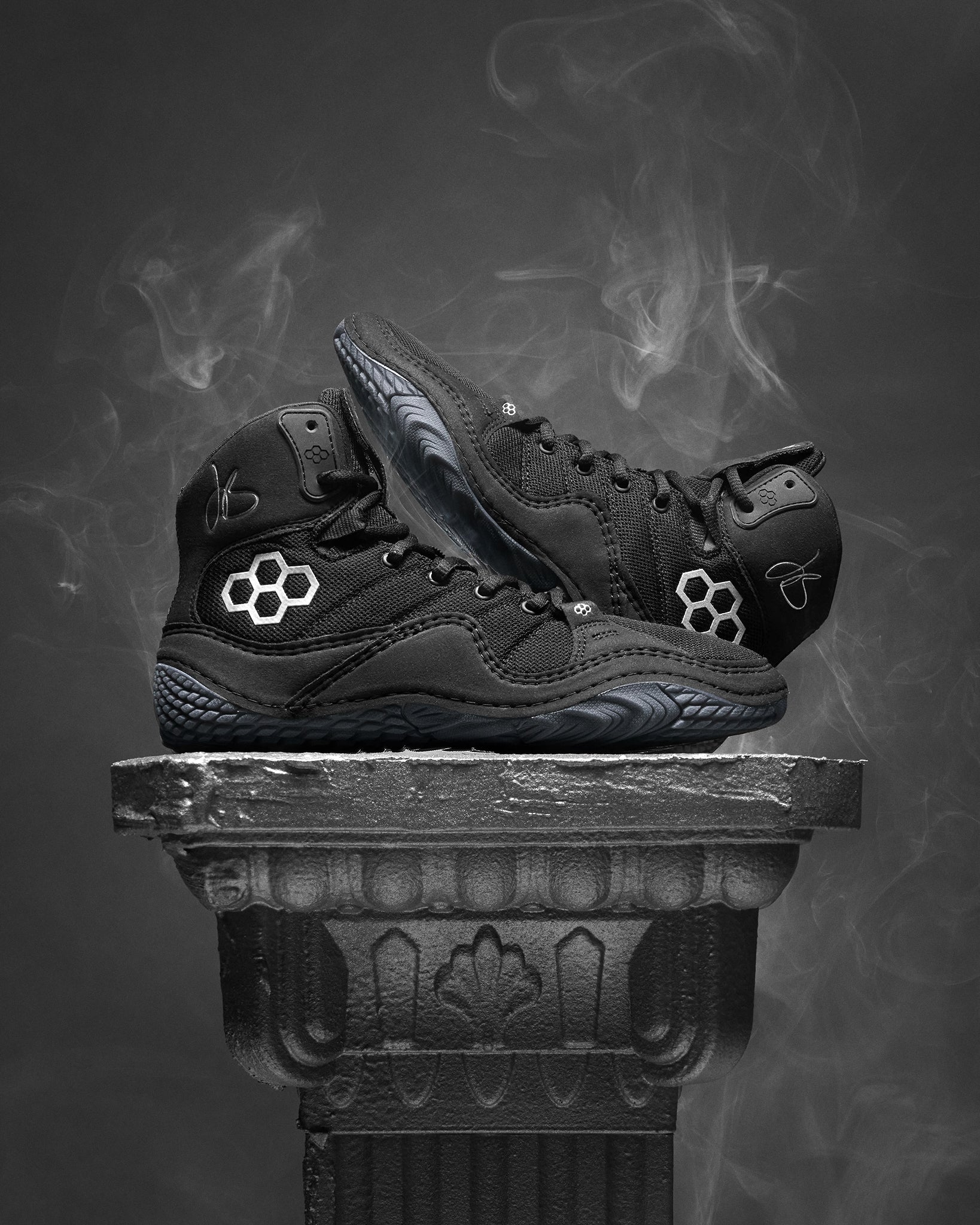 JB1 Adult Wrestling Shoes - Black Metal - Image 2