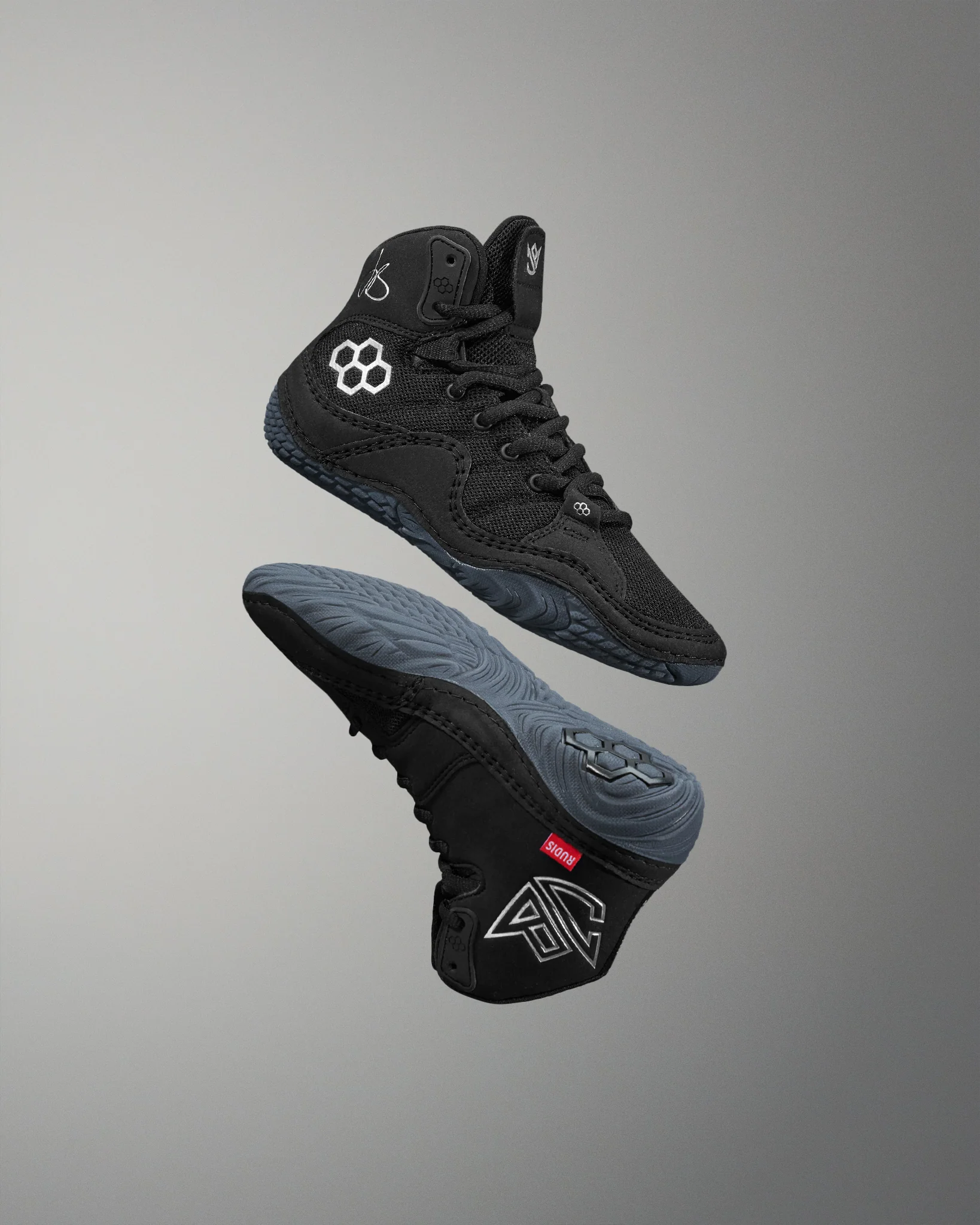 JB1 Youth Wrestling Shoes - Black Metal
