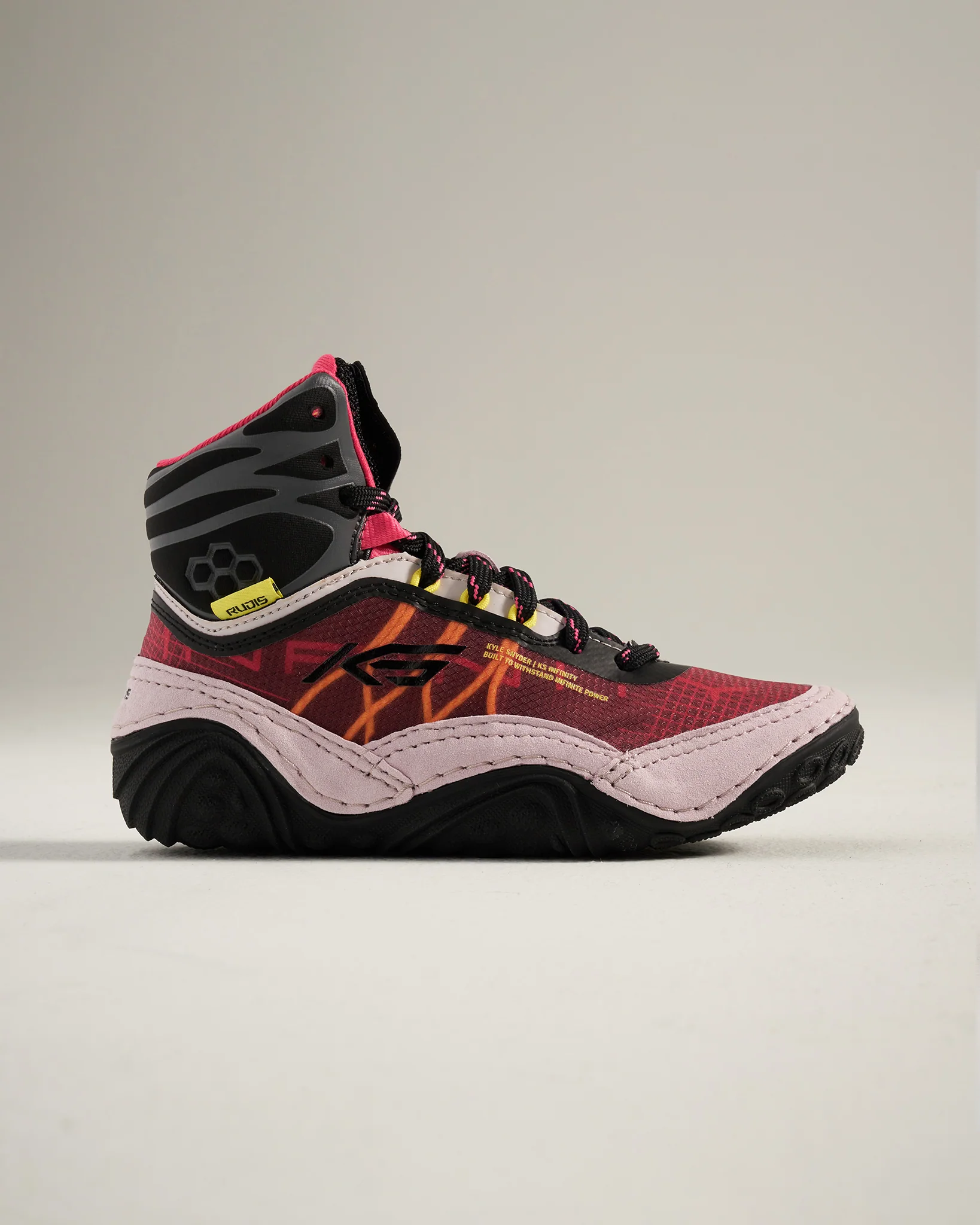 KS Infinity Youth Wrestling Shoes - Pink Glow - Image 2
