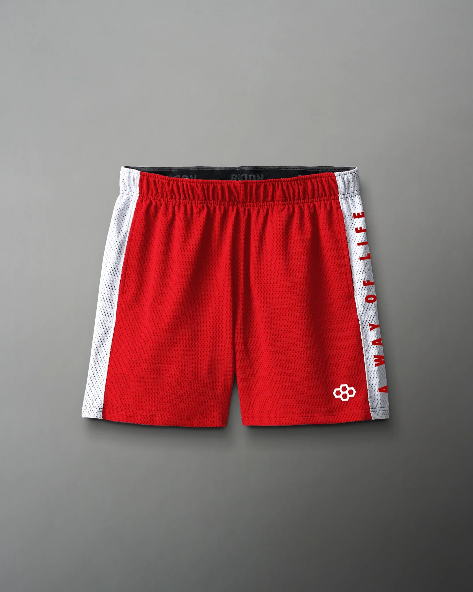 RUDIS 5" Panel Mesh Short - Red/White