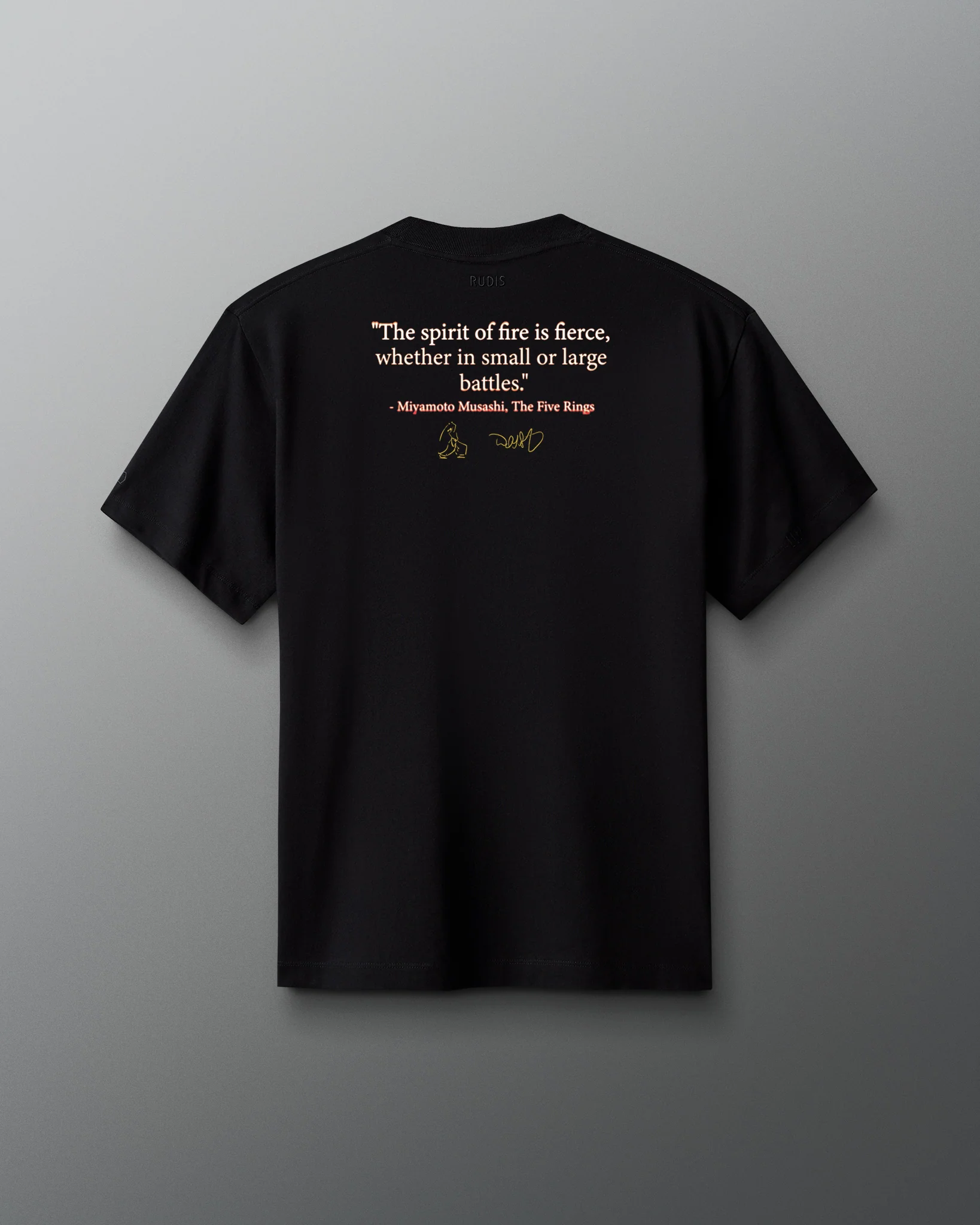 RUDIS Samurai Fire Heavyweight T-Shirt - Image 2