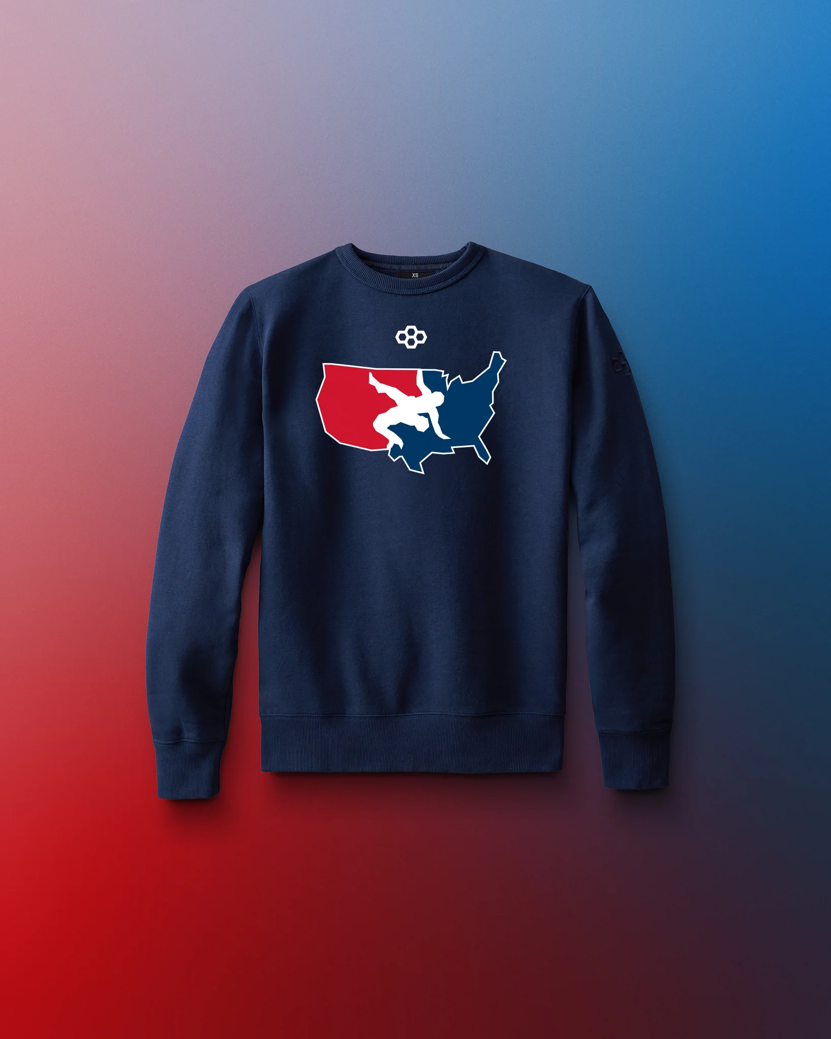 USAW Logo Comfort Fleece Youth Crewneck - Image 4